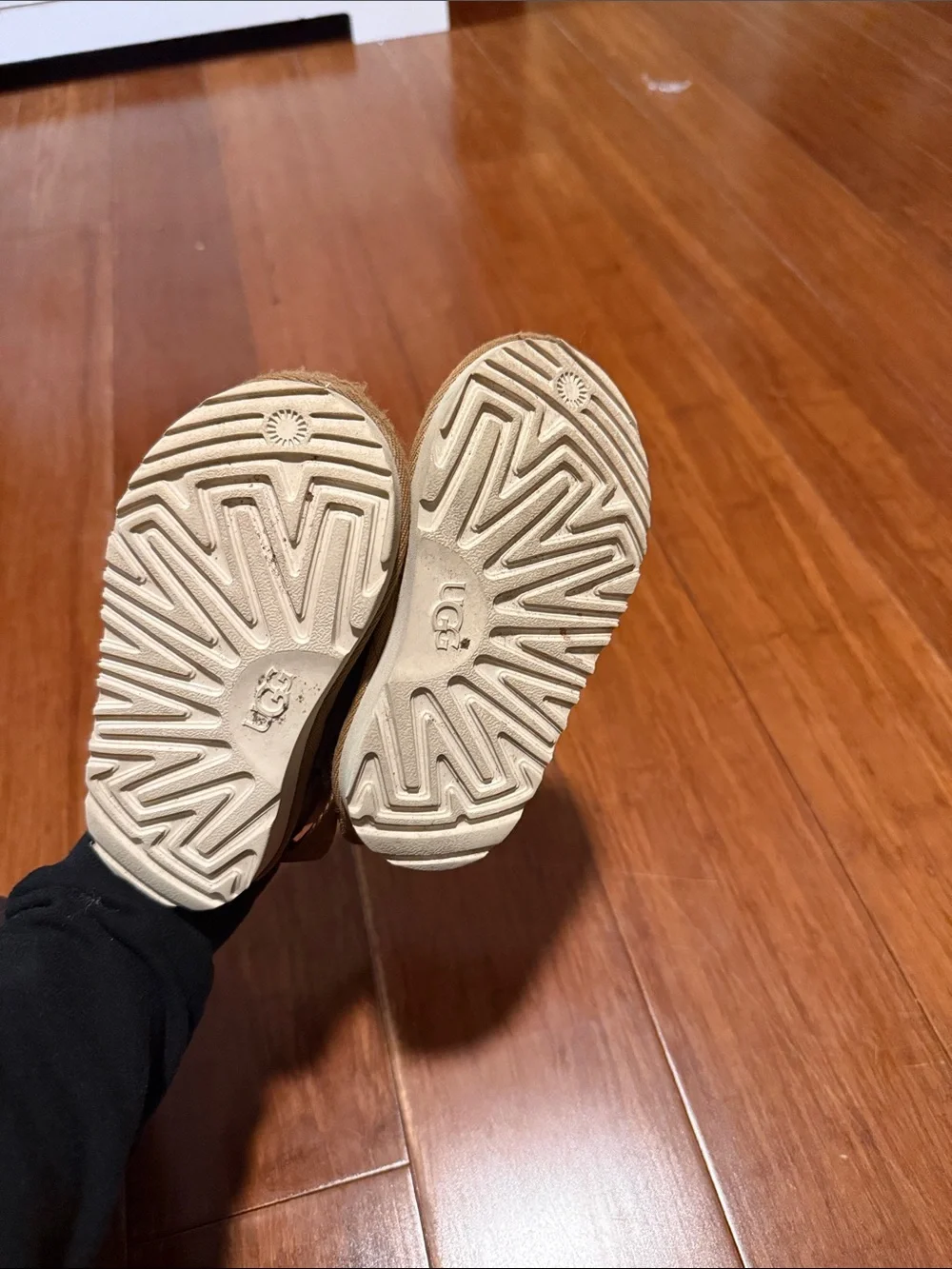 UGG Kids Suede Slip-Ons in Tan